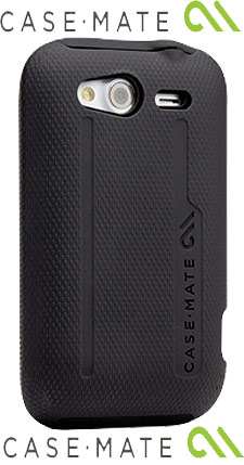 NEW BLACK CASE MATE TOUGH CASE SKIN FOR HTC WILDFIRE S  