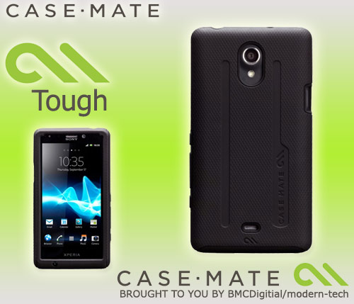 Case Mate Black Tough Hard Case Cover for Sony Xperia T CM022842